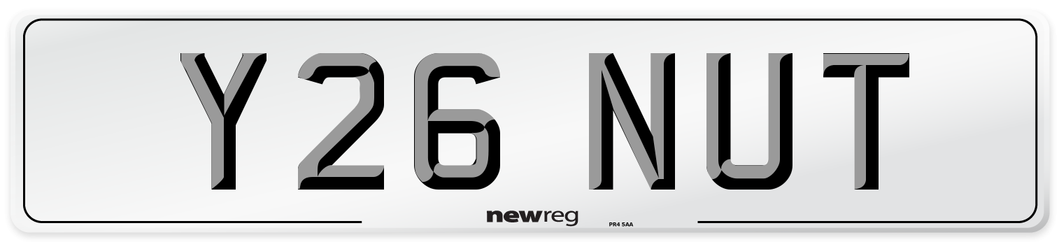 Y26 NUT Front Number Plate