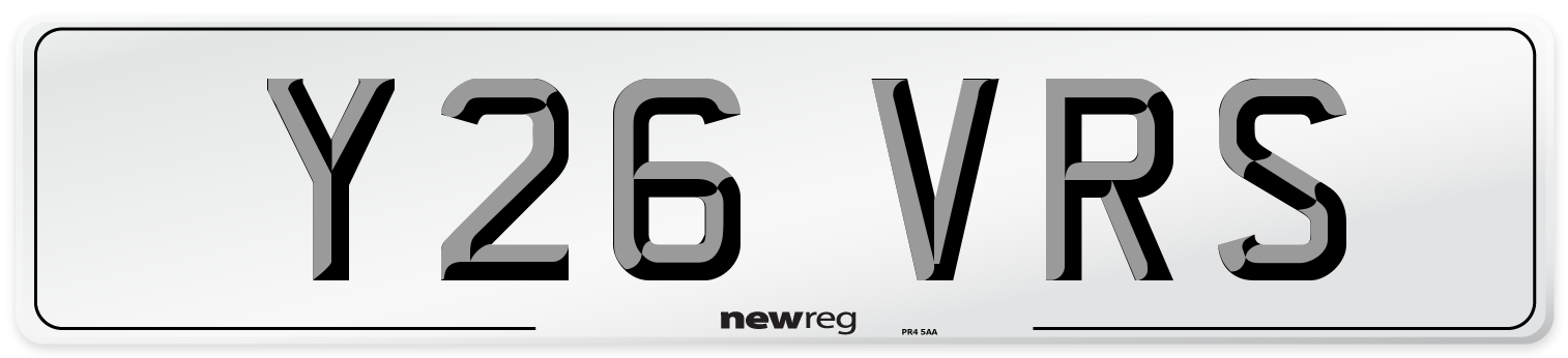 Y26 VRS Front Number Plate