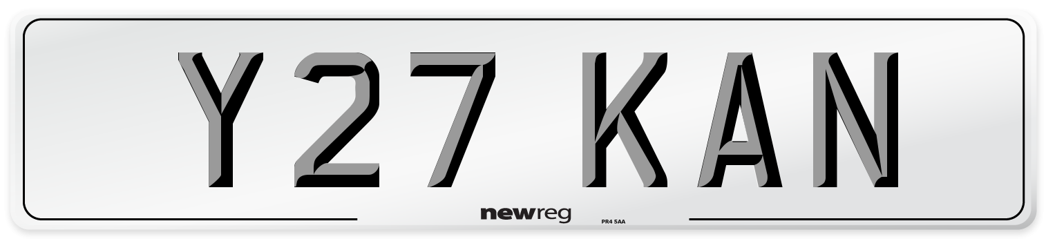 Y27 KAN Front Number Plate