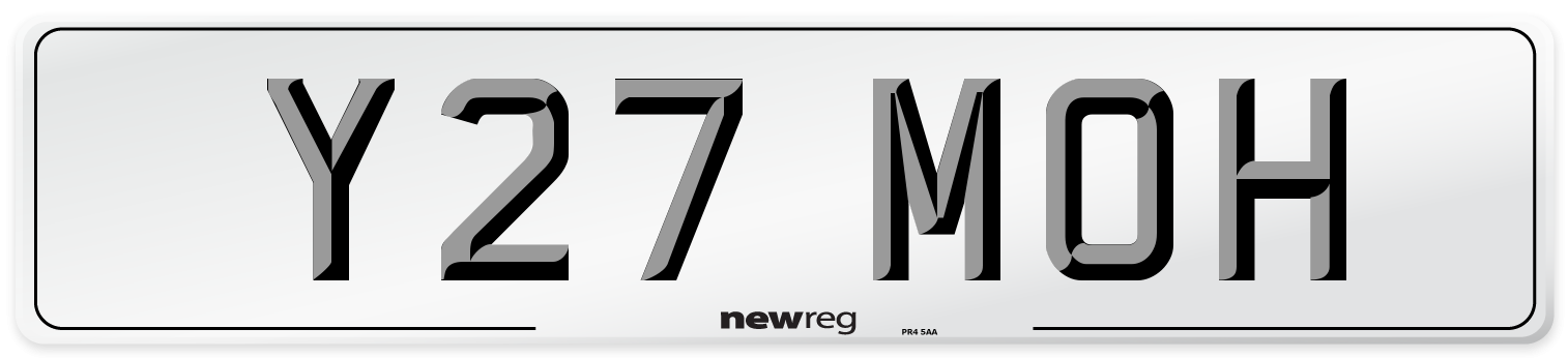 Y27 MOH Front Number Plate