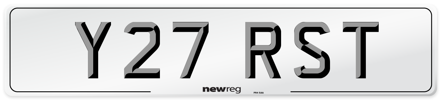 Y27 RST Front Number Plate
