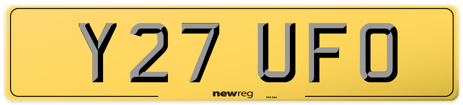 Y27 UFO Rear Number Plate