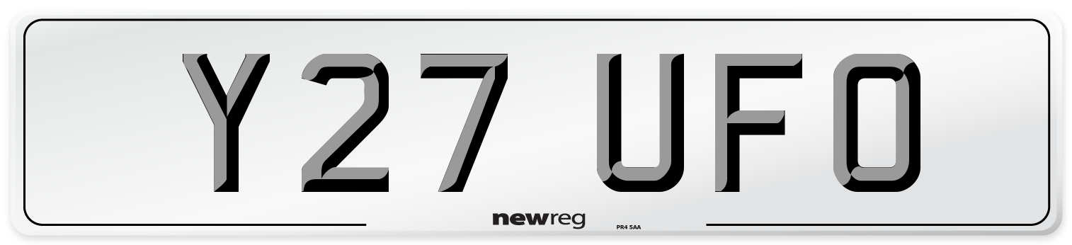 Y27 UFO Front Number Plate