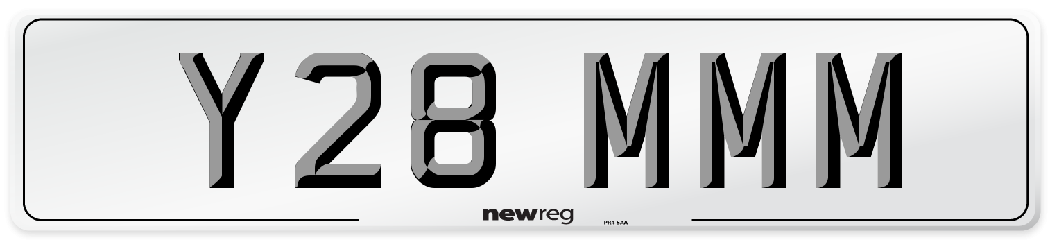 Y28 MMM Front Number Plate