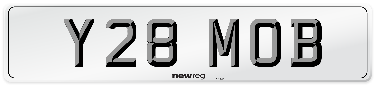 Y28 MOB Front Number Plate