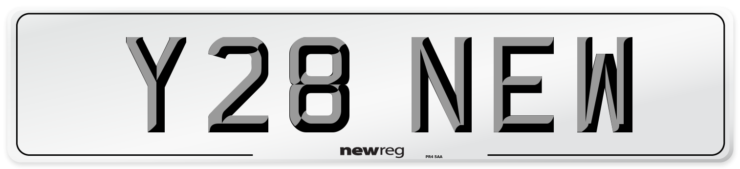 Y28 NEW Front Number Plate
