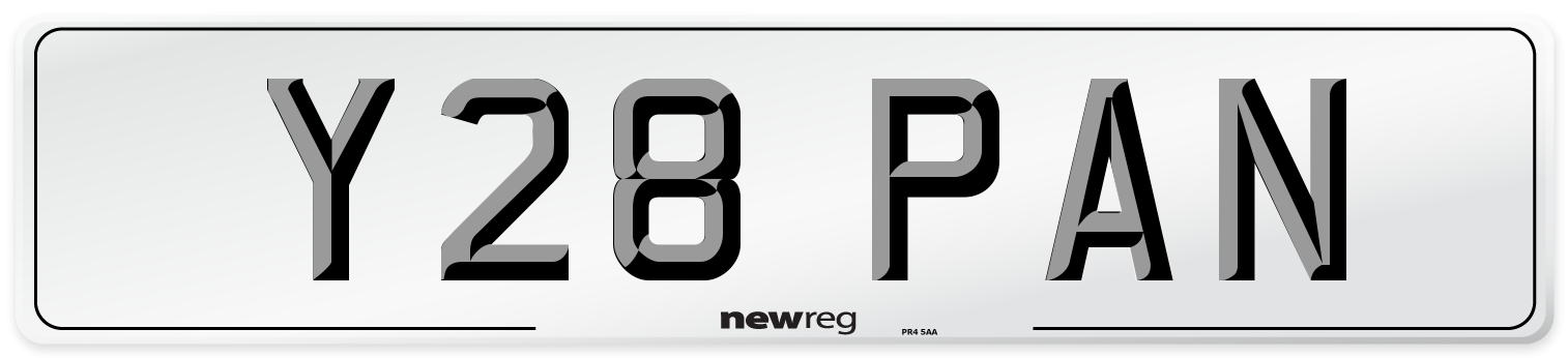 Y28 PAN Front Number Plate