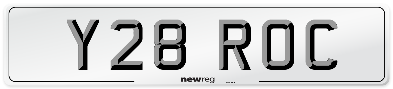 Y28 ROC Front Number Plate