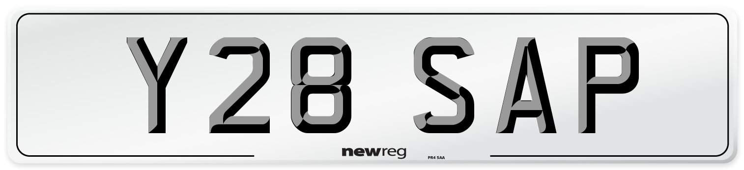 Y28 SAP Front Number Plate