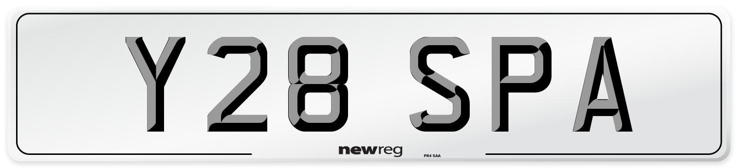 Y28 SPA Front Number Plate