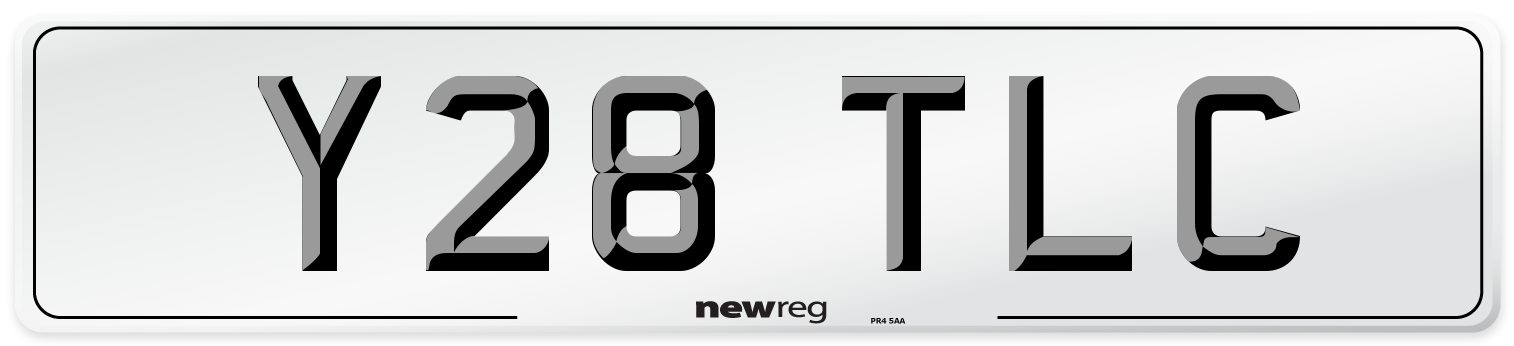 Y28 TLC Front Number Plate