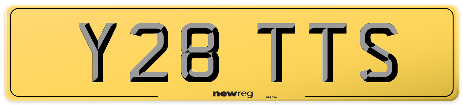 Y28 TTS Rear Number Plate