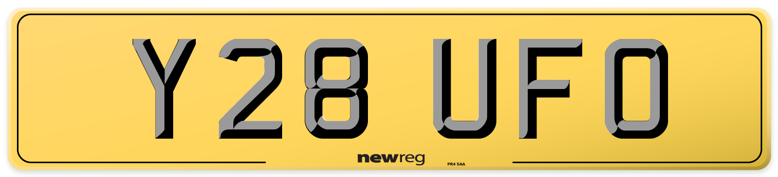 Y28 UFO Rear Number Plate