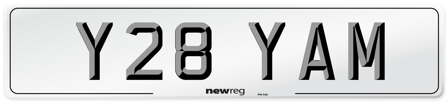 Y28 YAM Front Number Plate