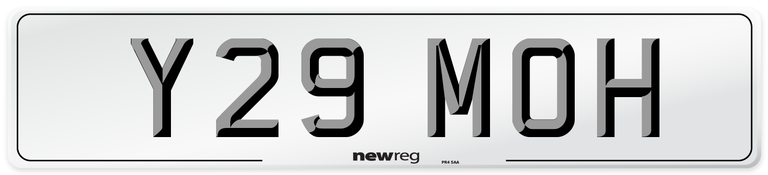 Y29 MOH Front Number Plate