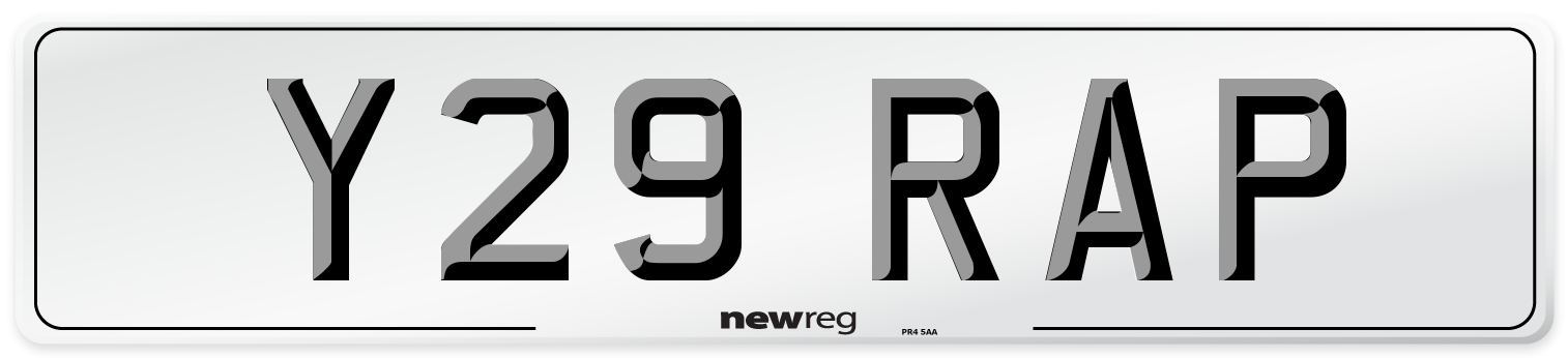 Y29 RAP Front Number Plate
