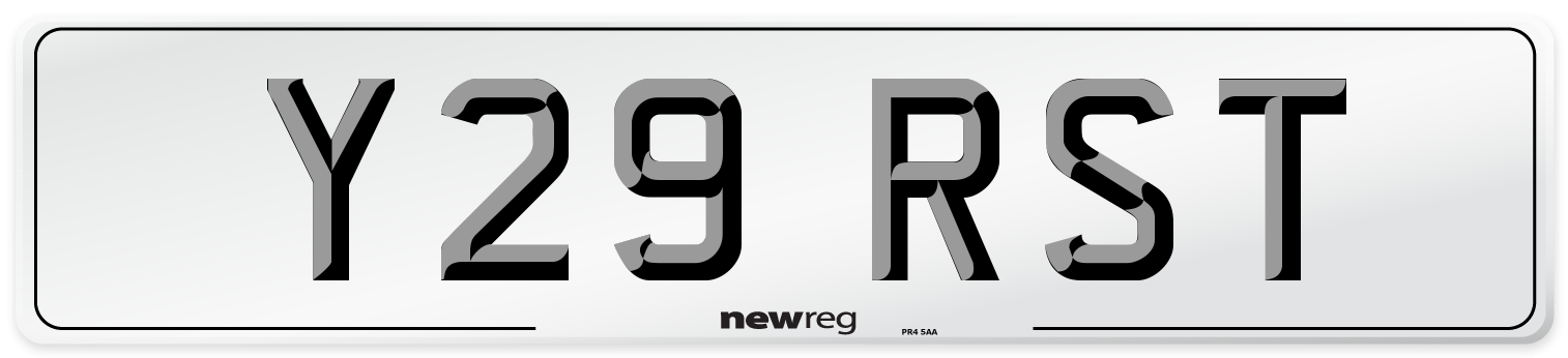 Y29 RST Front Number Plate