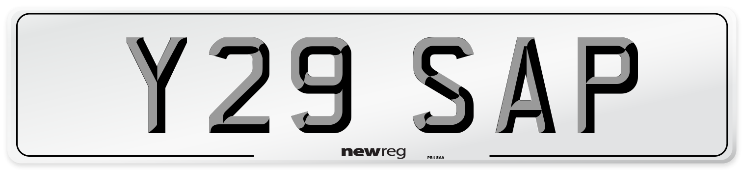 Y29 SAP Front Number Plate