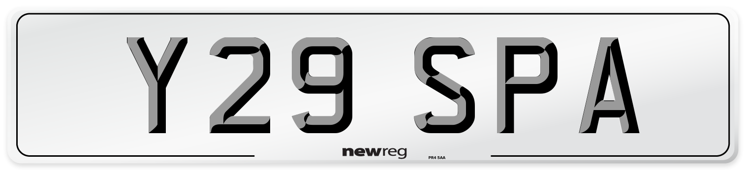 Y29 SPA Front Number Plate