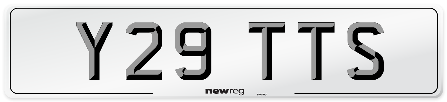 Y29 TTS Front Number Plate