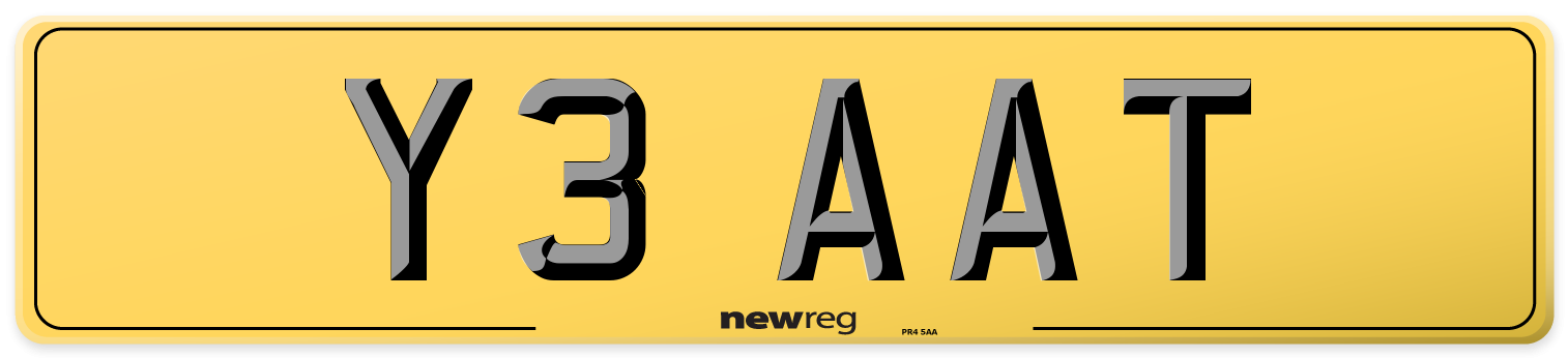 Y3 AAT Rear Number Plate