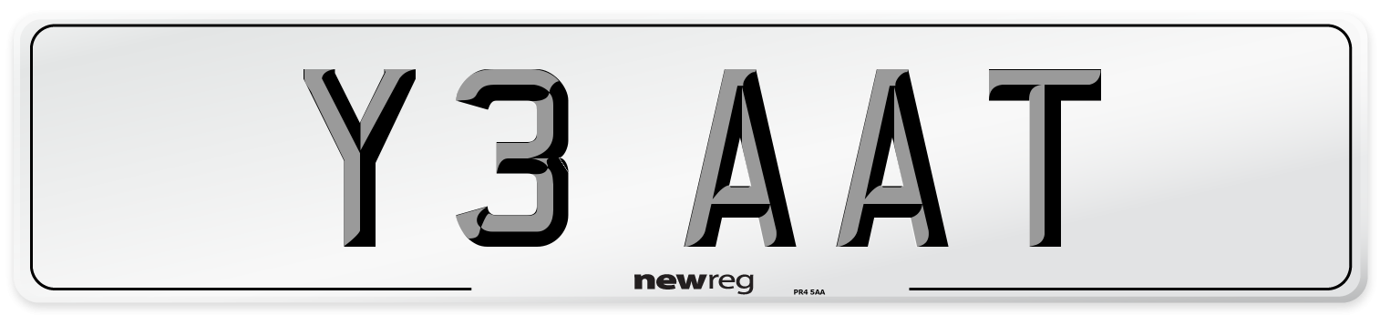 Y3 AAT Front Number Plate