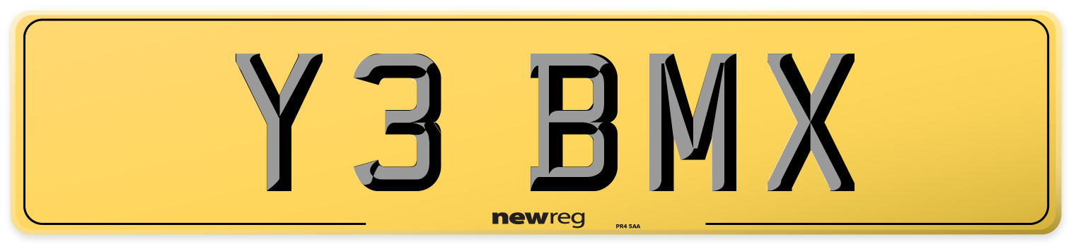 Y3 BMX Rear Number Plate