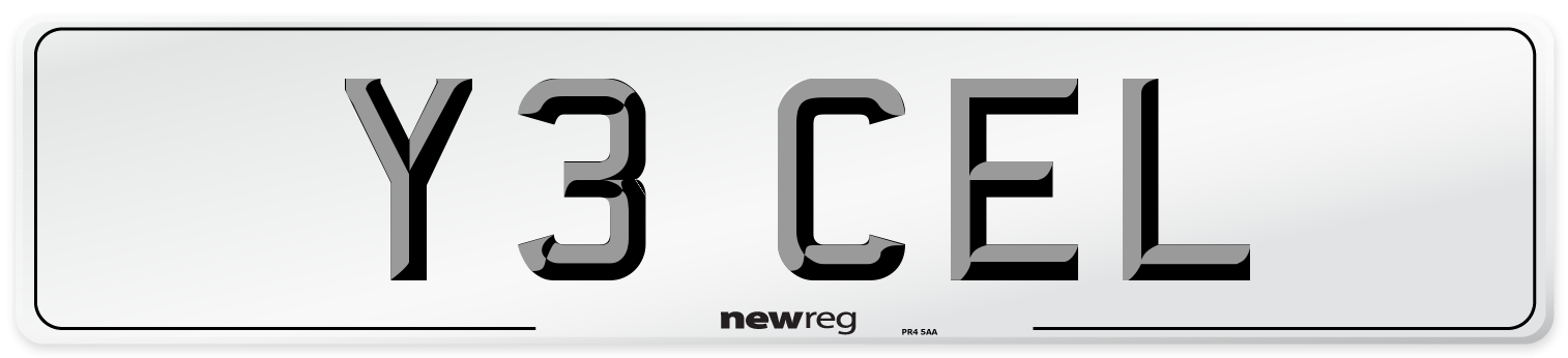 Y3 CEL Front Number Plate