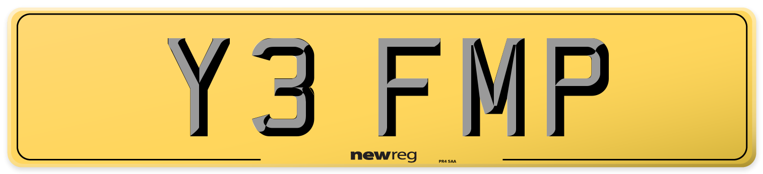 Y3 FMP Rear Number Plate