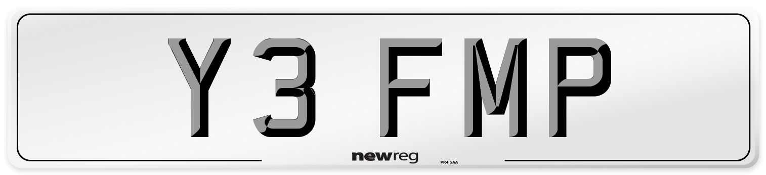 Y3 FMP Front Number Plate