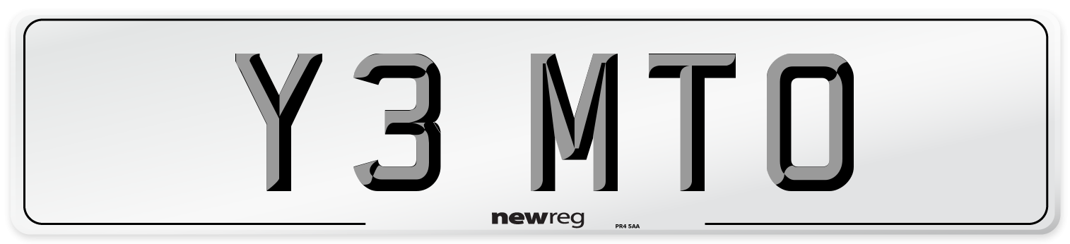 Y3 MTO Front Number Plate