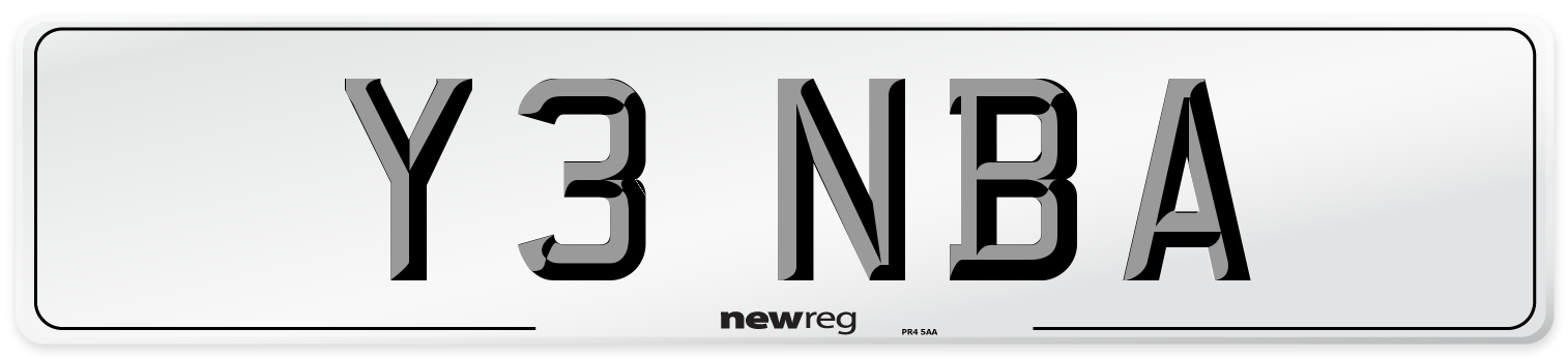 Y3 NBA Front Number Plate