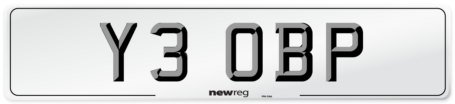 Y3 OBP Front Number Plate