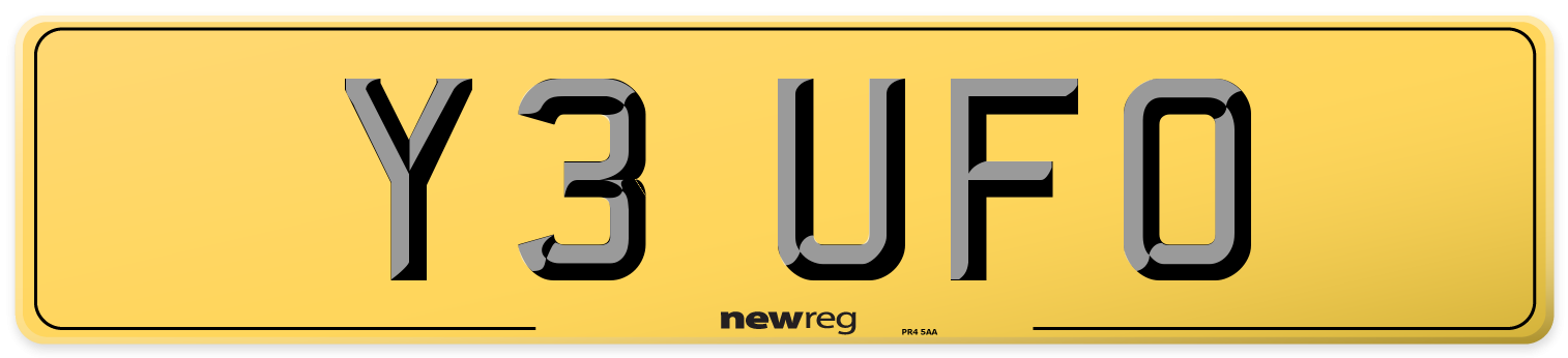 Y3 UFO Rear Number Plate