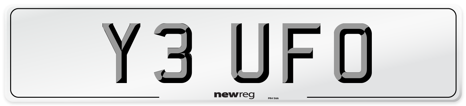 Y3 UFO Front Number Plate