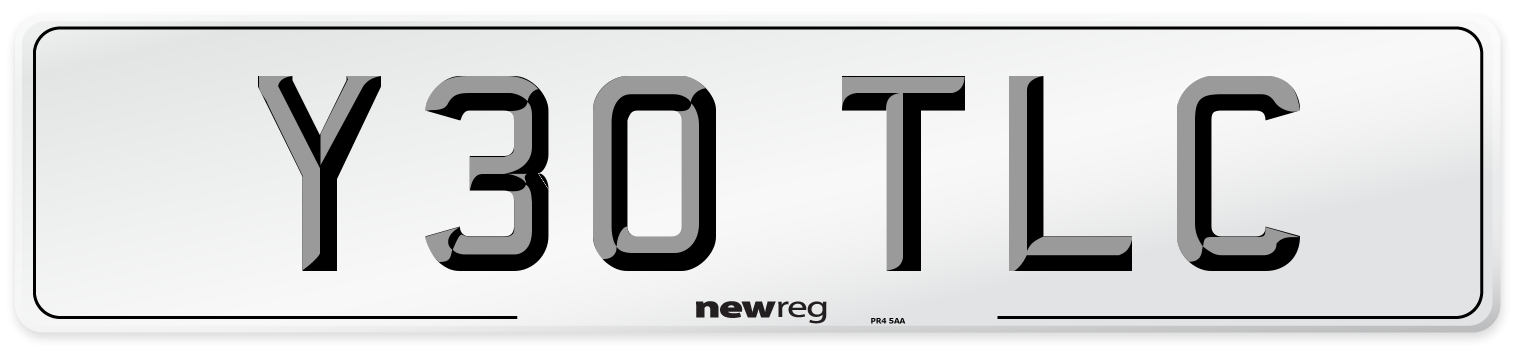 Y30 TLC Front Number Plate