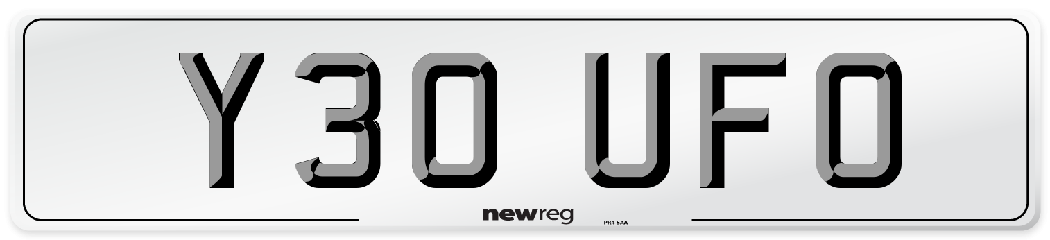Y30 UFO Front Number Plate