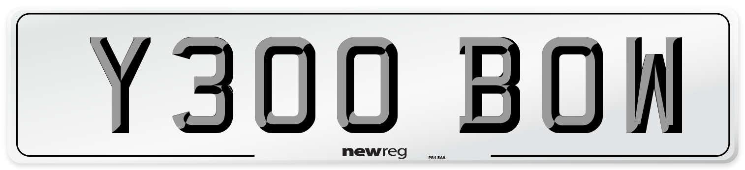 Y300 BOW Front Number Plate