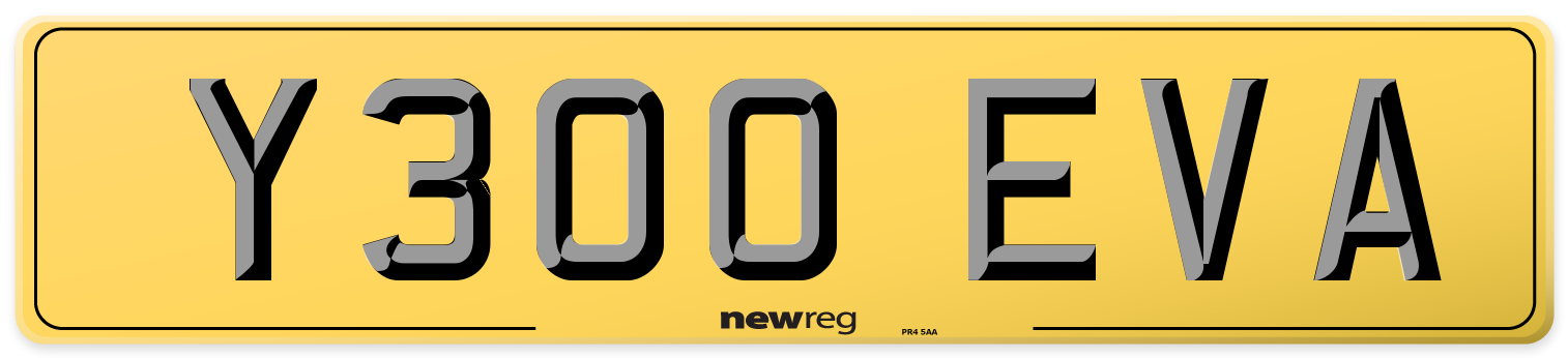 Y300 EVA Rear Number Plate