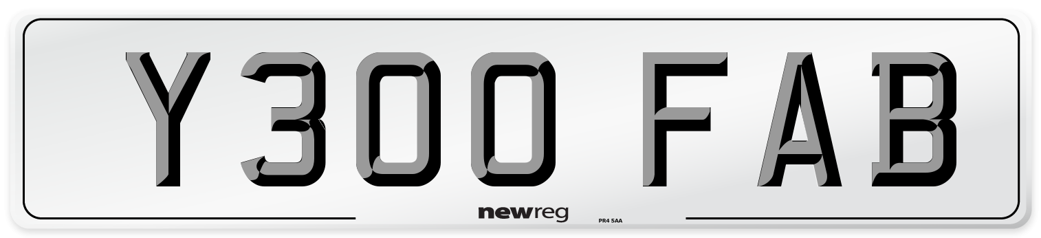 Y300 FAB Front Number Plate