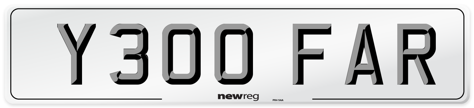 Y300 FAR Front Number Plate