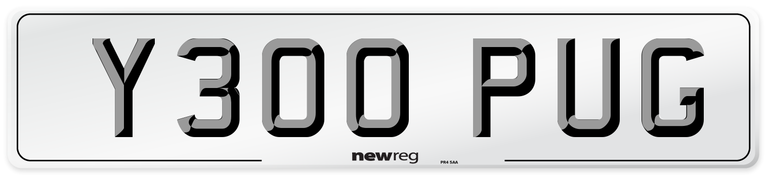 Y300 PUG Front Number Plate