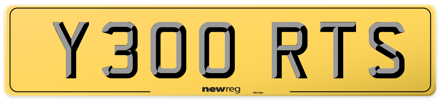 Y300 RTS Rear Number Plate