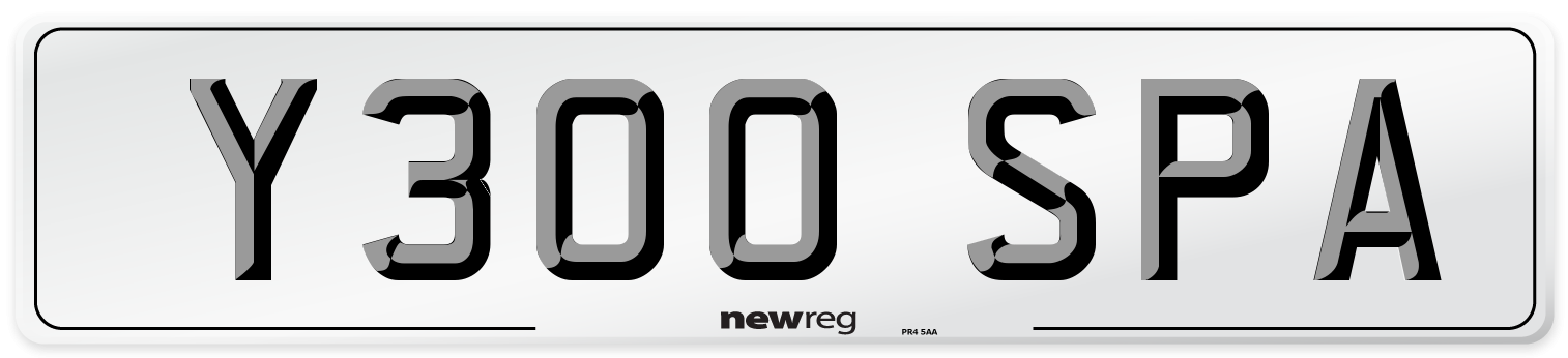 Y300 SPA Front Number Plate