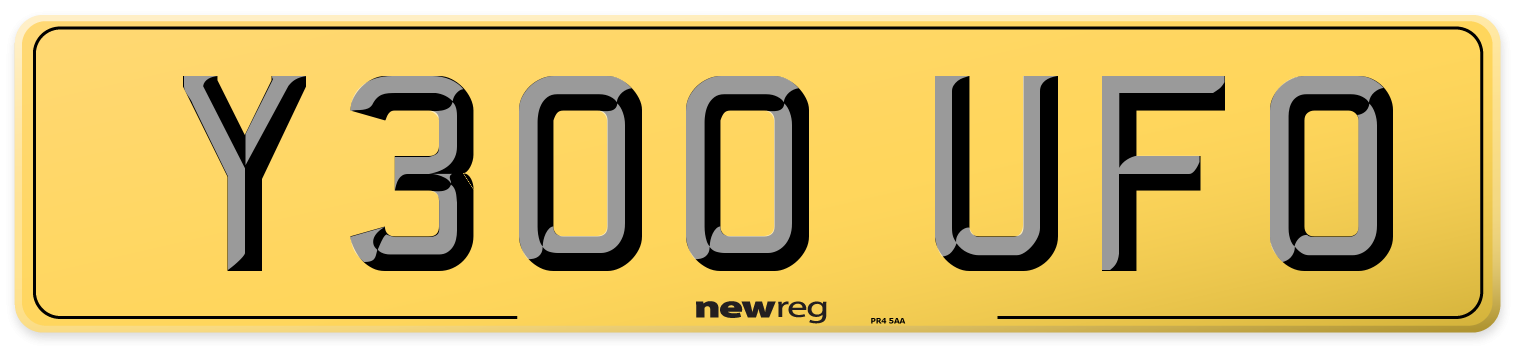 Y300 UFO Rear Number Plate