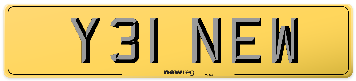 Y31 NEW Rear Number Plate