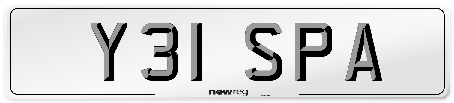 Y31 SPA Front Number Plate