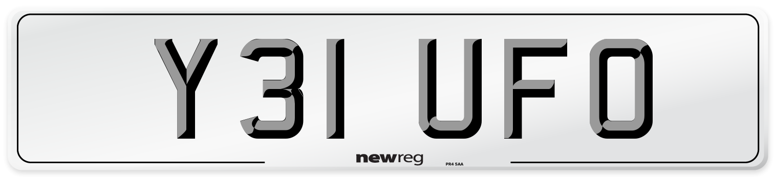 Y31 UFO Front Number Plate