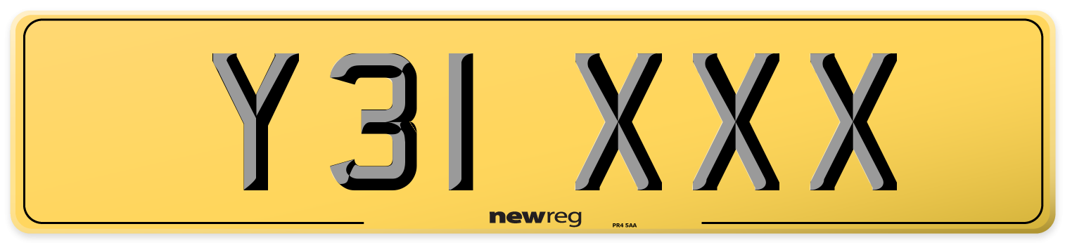 Y31 XXX Rear Number Plate