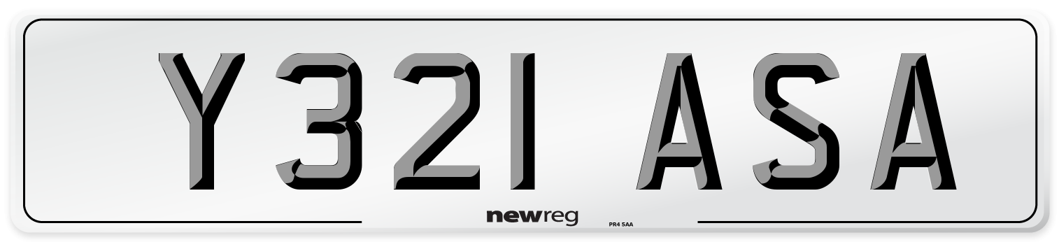 Y321 ASA Front Number Plate